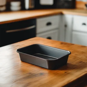 Preheating oven to 350°F and greasing a loaf pan for High Protein Zucchini Bread with Greek Yogurt.